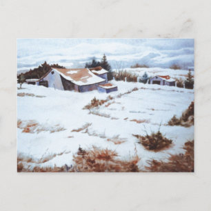"Winter Farm" Country Roads Postcard