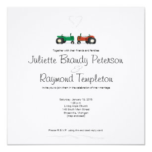 Tractor Wedding Invitations 6