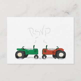 Winter Farm Wedding RSVP Card