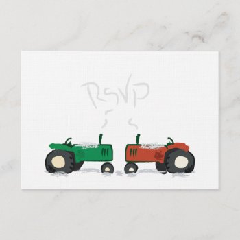 Winter Farm Wedding Rsvp Card by Tractorama at Zazzle