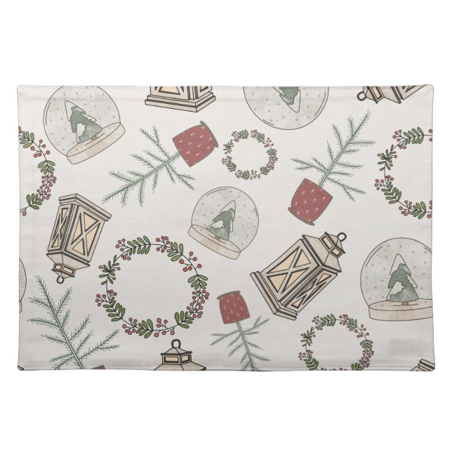 Winter Farmhouse  Cloth Placemat (Front)