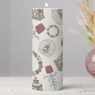 Winter Farmhouse   Pillar Candle