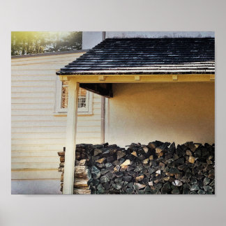 Winter Farmhouse Poster