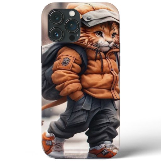 Winter fashion cat iPhone 13 pro max case