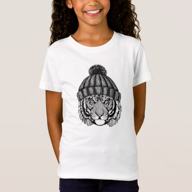 Winter Fashion Ready Tiger T-Shirt (Front)