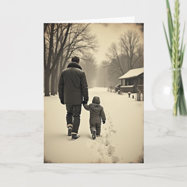 Winter Fathers Day Walk Card (Front)