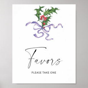 Winter - favors ,please take one poster