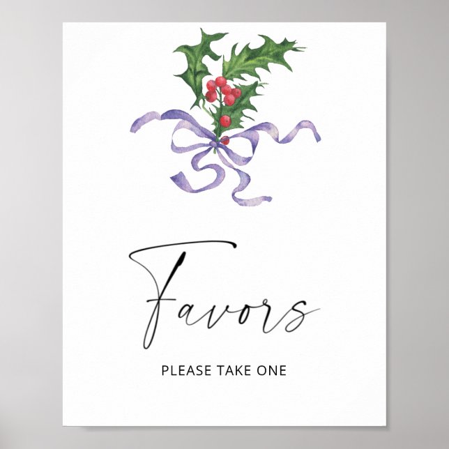 Winter - favors ,please take one poster (Front)