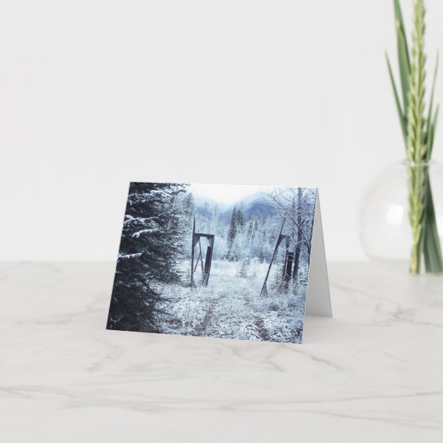 winter fence card (Front)