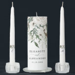 Winter festive foliage wedding unity candle set<br><div class="desc">Winter festive foliage wedding Unity Candle Set.
Matching items are available.</div>
