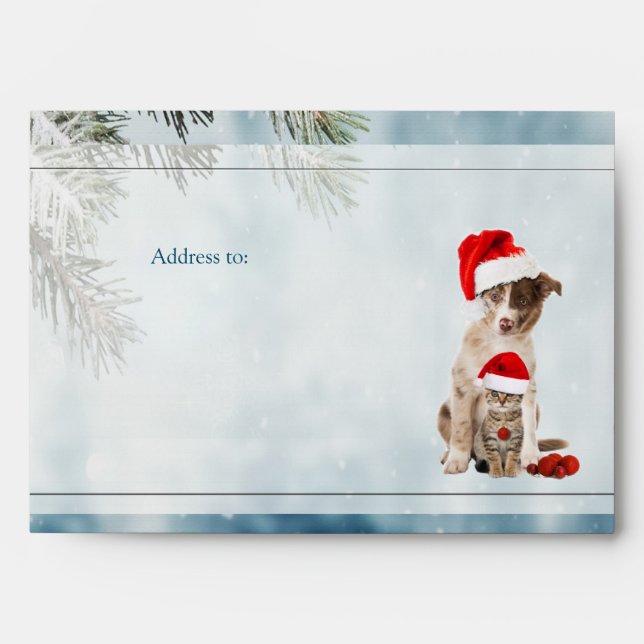 Winter Festive Holiday Envelope (Front)
