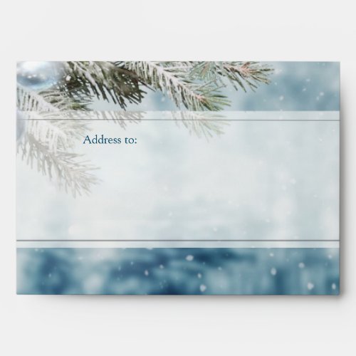 Winter Festive Holiday Envelope