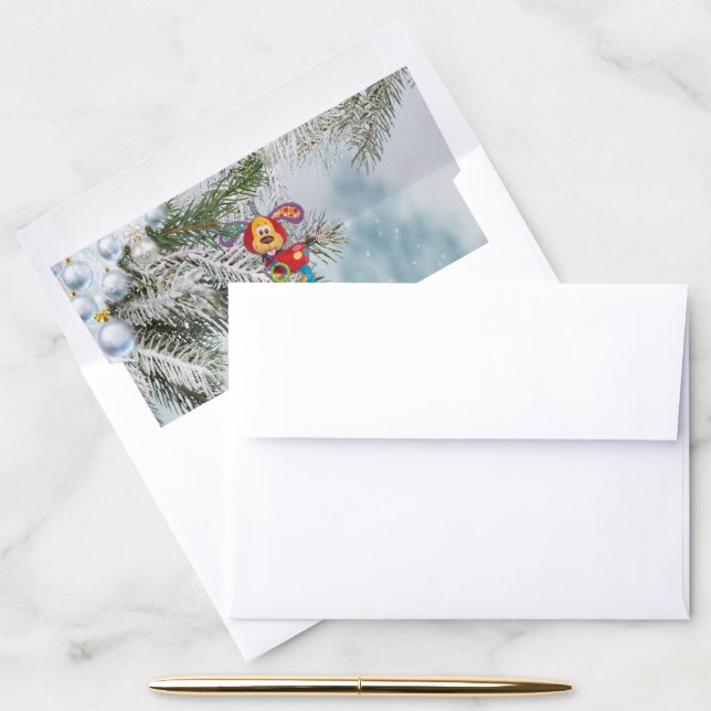 Winter Festive Holiday Envelope Liner (Desk)