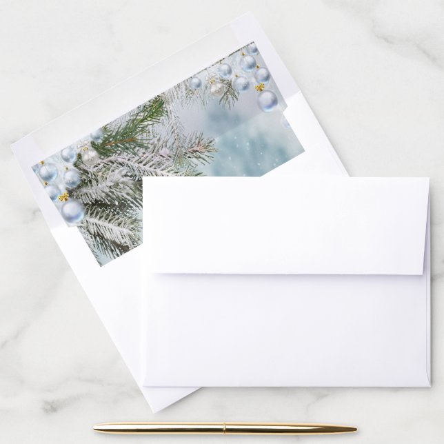 Winter Festive Holiday Envelope Liner (Desk)