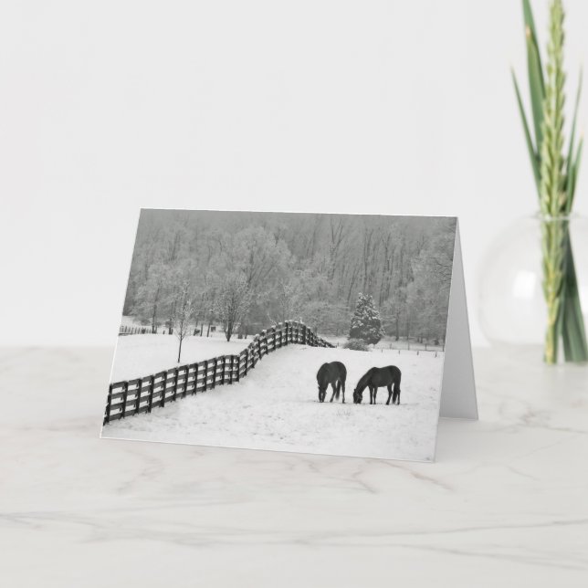 Winter Field Holiday Card (Front)