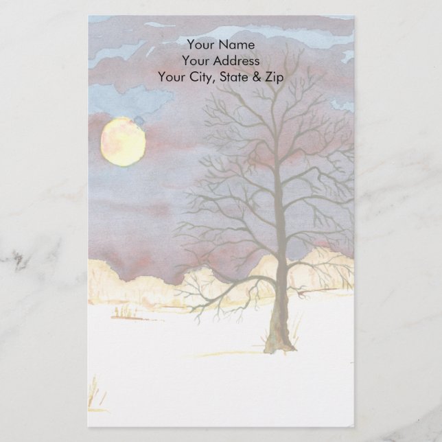 Winter Field Stationery (Front)