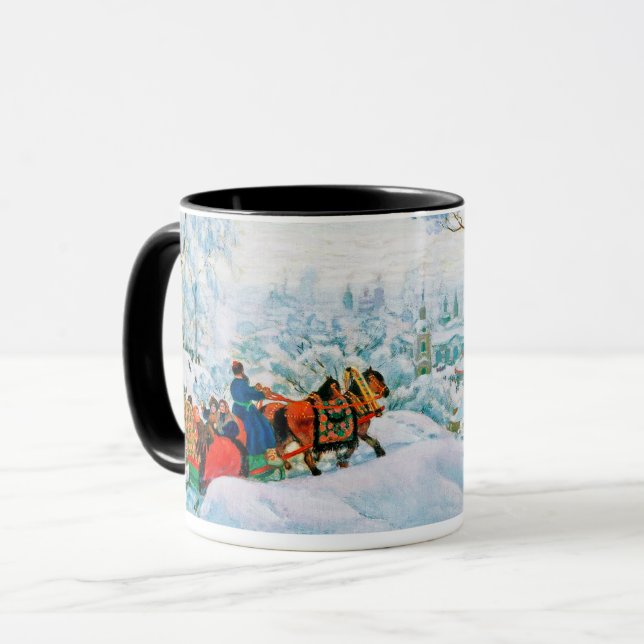 "Winter". Fine Art Christmas Gift Mug (Front Left)