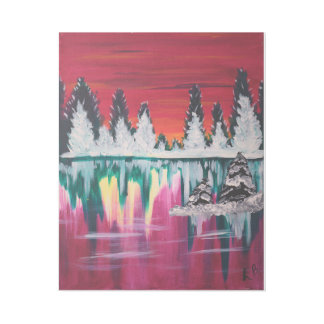 Winter Fire Above and Below Gallery Wrap