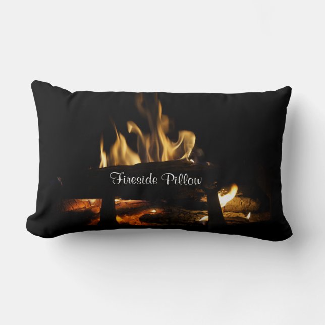 Winter Fireside Pillow (Front)