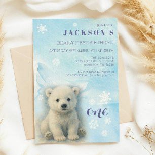 Winter First Birthday Party Invitation