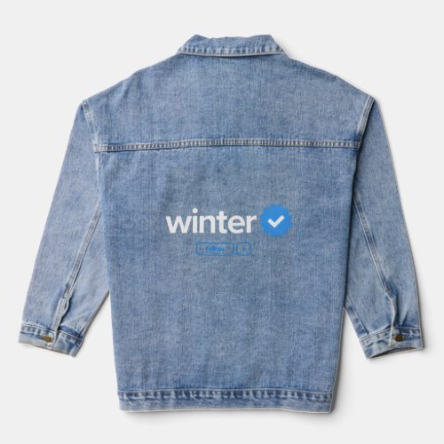 Winter First Name Verified Badge Social Media Wint Denim Jacket