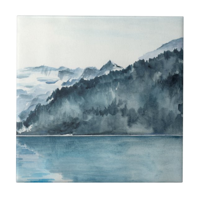 Winter Fjords Ceramic Tile (Front)