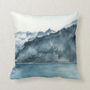 Winter Fjords Throw Pillow