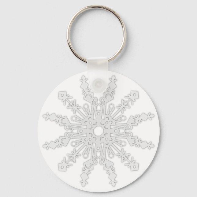 Winter Flake V Keychain (Front)
