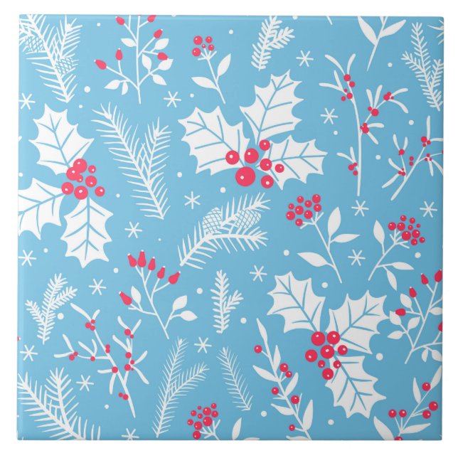 Winter flora 2 ceramic tile (Front)