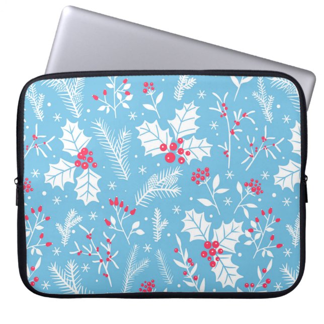 Winter flora 2 laptop sleeve (Front)