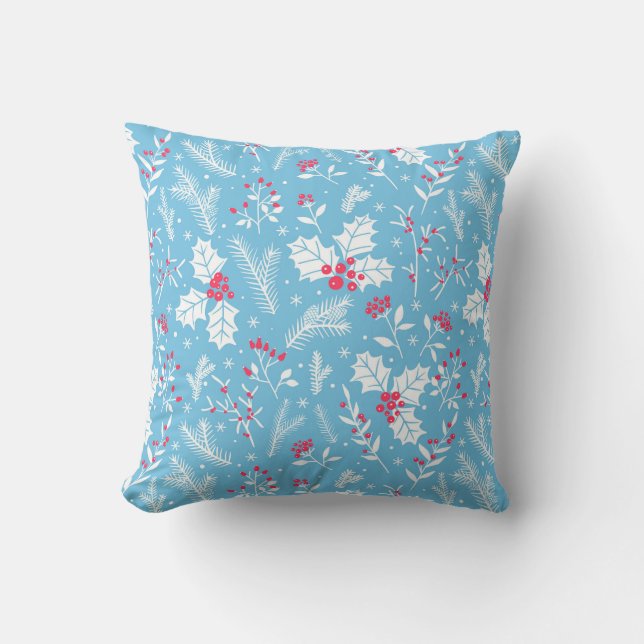 Winter flora 2 throw pillow (Front)