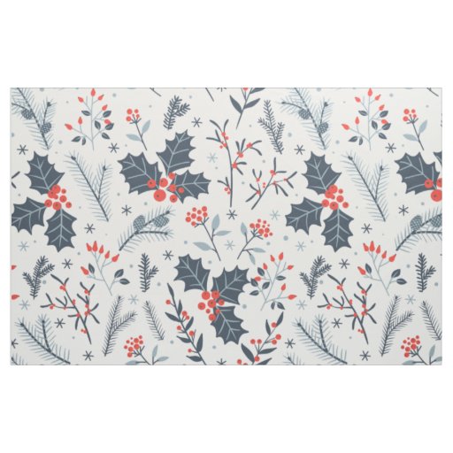 Winter flora fabric