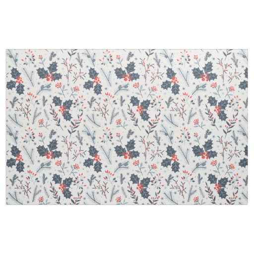 Winter flora fabric
