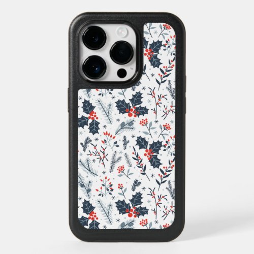 Winter flora OtterBox iPhone 14 pro case