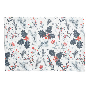 Winter flora pillow case