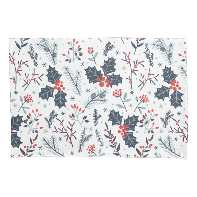 Winter flora pillow case (Front)
