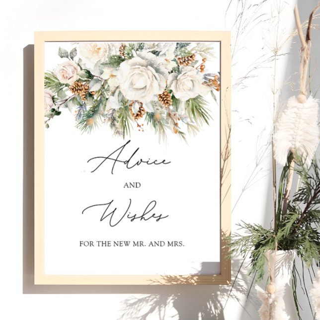 Winter Floral Advice and Wishes for Newlyweds Poster (Creator Uploaded)