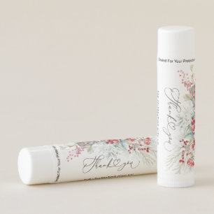 Winter Floral Baby Shower Lip Balm Favor