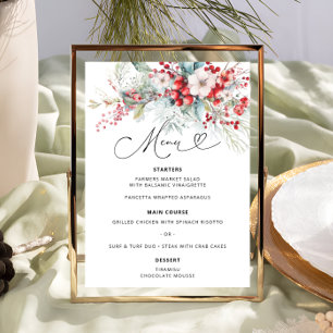 Winter Floral Baby Shower Poster