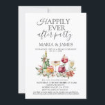 Winter Floral Christmas Happily Ever After Party Invitation<br><div class="desc">EDITABLE Winter Floral Christmas Happily Ever After Party Invitation
Elegant Cocktail Wine Champagne Drinks After Party Invite
Wedding Elopement Party Invitation</div>