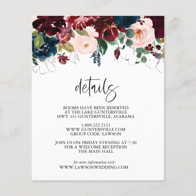 Winter Floral Details | Budget Flyer (Front)