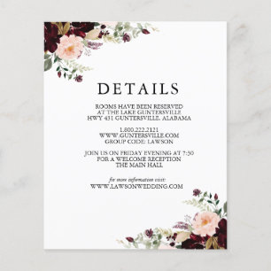 Winter Floral Details Card   Budget Flyer