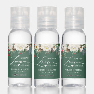 Winter Floral Eucalyptus Spread Love Not Germs Hand Sanitizer