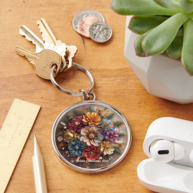 "Winter Floral Fantasy" Keychain (Desk)