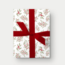 Winter Floral Holiday Wrapping Paper