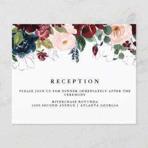 Winter Floral Reception Information Insert Budget Flyer