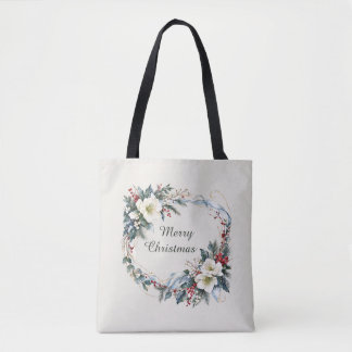 Winter Floral Tote Bag