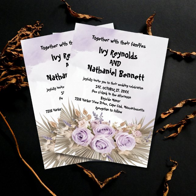 Winter Floral Watercolor Wedding  Invitation (Creator Uploaded)