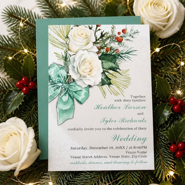 Winter Floral Wedding Invite (Creator Uploaded)