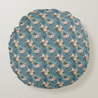 Winter Florals Round Pillow